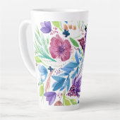 Waterverf bloemen latte mok (Linkerhoek)