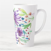 Waterverf bloemen latte mok (Rechts)