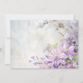 Waterverf Bloemen Lavendel bruiloft Dank u Bedankkaart (Achterkant)