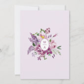 Waterverf Bloemen Lavendel Bruiloft Kaart (Achterkant)
