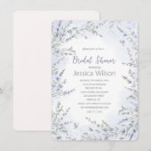 Waterverf Bloemen Lavendel Vrijgezellenfeest Uitno Kaart (Voorkant / Achterkant)