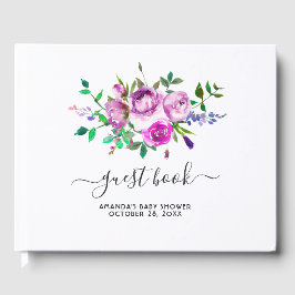 Waterverf Bloemen Lente Baby Shower Gastenboek