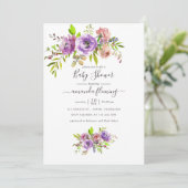 Waterverf Bloemen Lente Baby Shower Kaart (Staand voorkant)