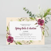 Waterverf bloemen Lente gala & veiling Kaart (Staand voorkant)