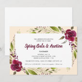 Waterverf bloemen Lente gala & veiling Kaart (Voorkant / Achterkant)