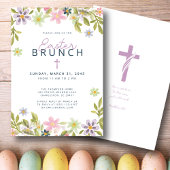 Waterverf Bloemen Lente Paasbrunch Religieus Kaart