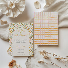 Waterverf Bloemen Lente Pasen Brunch Eierzoektocht Kaart