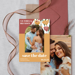 Waterverf Bloemen - Lente & Zomer Huwelijk Save The Date