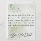 Waterverf Bloemen Lijst Bruidsdouche Uitnodiging (Achterkant)