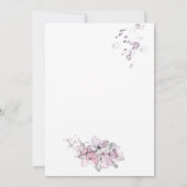 Waterverf Bloemen Lila Roze Splash Script Wedding Kaart (Achterkant)