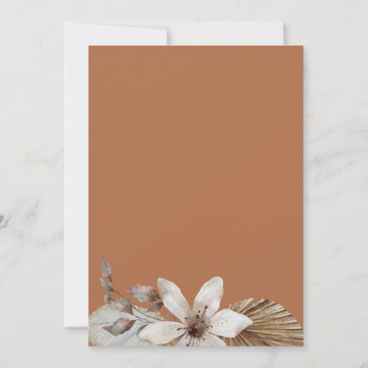 Waterverf Bloemen Luipaard Twintig 20ste Verjaarda Kaart (Achterkant)