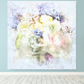 *~ Waterverf Bloemen Magische  Bloemen AP10 Canvas Afdruk (Insitu (Houten vloer))