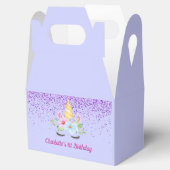 Waterverf Bloemen Magische Eenhoorn 1e Verjaardag Bedankdoosjes (Geopend)