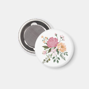 Waterverf bloemen magneet