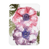 Waterverf bloemen magneet (Verticaal)