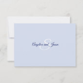 Waterverf Bloemen Magnolia Blauw Navy Bruiloft RSVP Kaartje (Achterkant)