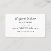 Waterverf Bloemen Make-up Artiest Visitekaartje (Achterkant)