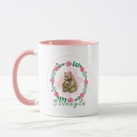 Waterverf Bloemen Mama Beer Kunst Mok (Links)