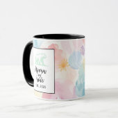 Waterverf Bloemen Mama Beer Mok Kunst (Voorkant links)