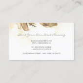 Waterverf Bloemen  Maroon Elegant Visitekaartje (Achterkant)