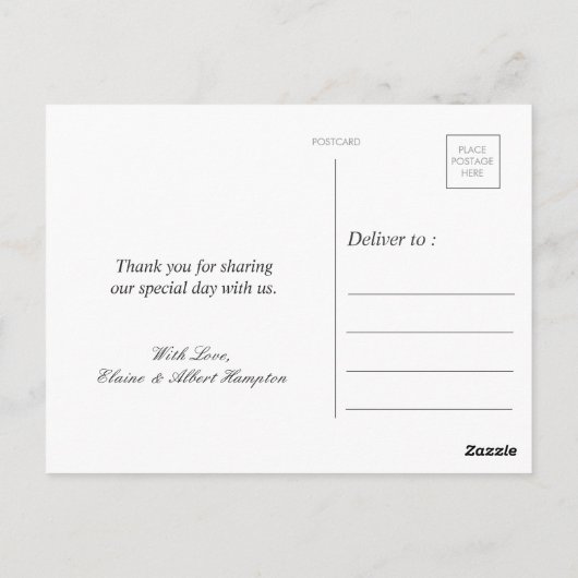 Waterverf bloemen Mason Jar Dank je Briefkaart (Achterkant)