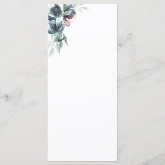 Waterverf bloemen Menu (Achterkant)