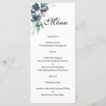 Waterverf bloemen Menu