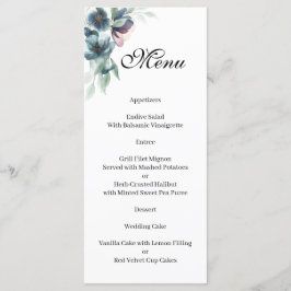 Waterverf bloemen Menu