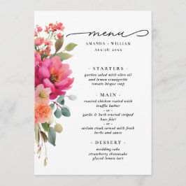 Waterverf Bloemen Menu