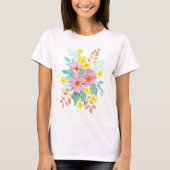 Waterverf Bloemen met 'Be Kind' T-shirt (Voorkant)