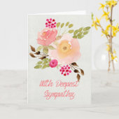 Waterverf bloemen - met de allerbeste sympathikaar kaart (Gele Bloem)