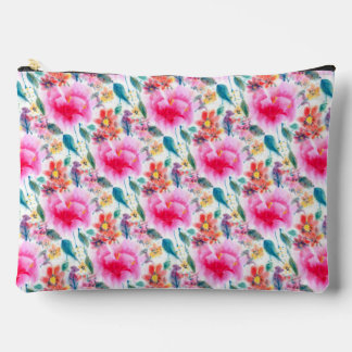 Waterverf bloemen met een donkerkleurige kleur bor etui