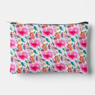 Waterverf bloemen met een donkerkleurige kleur bor etui