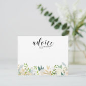 Waterverf bloemen met Gold Foil Advice Kaart (Staand voorkant)