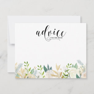 Waterverf bloemen met Gold Foil Advice Kaart