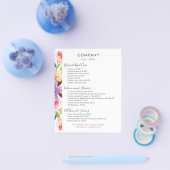 Waterverf bloemen met lijst flyer (Enkel)