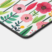 Waterverf bloemen met naam Elegant Bureaumat (Hoek)