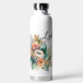 Waterverf Bloemen met Naam Waterfles (Links)