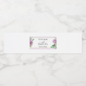 Waterverf Bloemen, minimalistisch bruiloft water Waterfles Etiket (Enkel label)