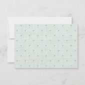 Waterverf Bloemen Mint Geel Bruiloft RSVP Kaart (Achterkant)