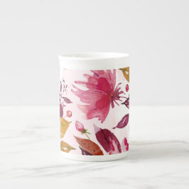 Waterverf Bloemen Mix Porselein Kop