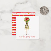 Waterverf bloemen Mode Gift Enclosure Notitiekaartje (Voorkant / Achterkant in situ)