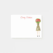 Waterverf bloemen Mode Girl Post-it Notes (Voorkant)