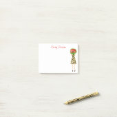 Waterverf bloemen Mode Girl Post-it Notes (Op bureau)