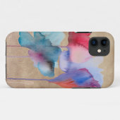 Waterverf bloemen modern bloemblauw en rood Case-Mate iPhone case (Achterkant (horizontaal))