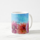 Waterverf bloemen Modern Floral Elegant Koffiemok (Voorkant rechts)