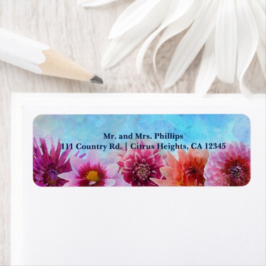 Waterverf bloemen Modern Floral Vrijgezellenfeest Etiket (Insitu)