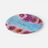 Waterverf bloemen Modern Floral Vrijgezellenfeest Papieren Bordje (Gekanteld)