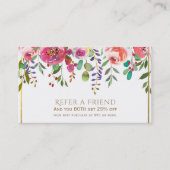 Waterverf Bloemen Modern Verwijs een vriend Aanbevelingskaartje (Voorkant)