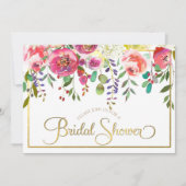 Waterverf Bloemen Modern Vrijgezellenfeest Kaart (Voorkant)